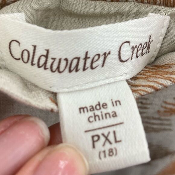 Coldwater Creek Sz. 18 Tan/Brown/Rust Suit - Picture 2 of 5